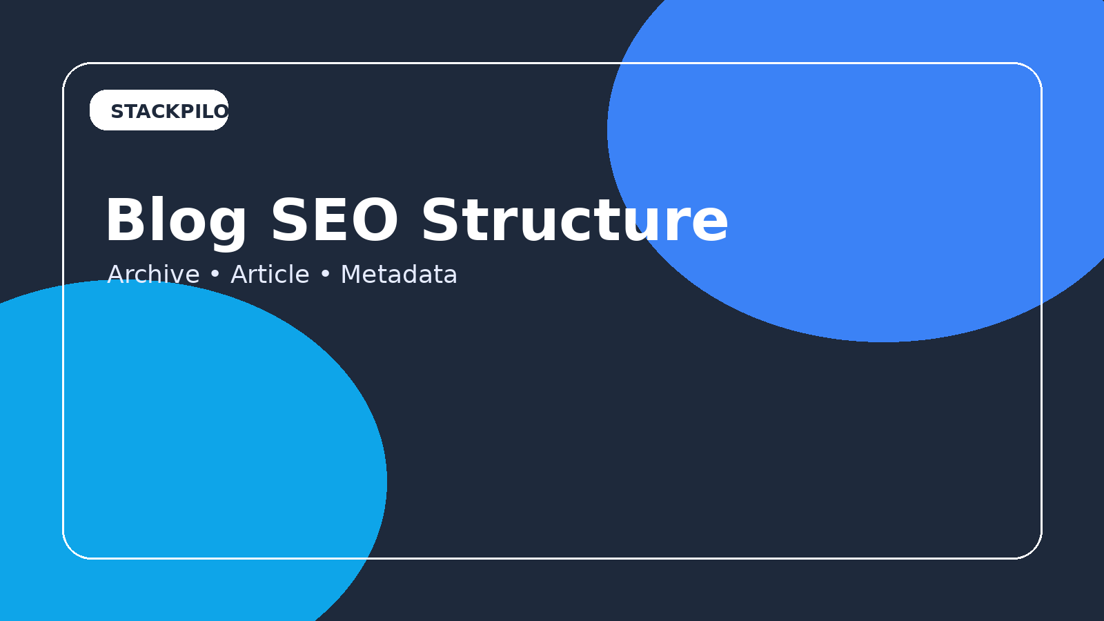 SEO structure illustration for PHP site blog pages