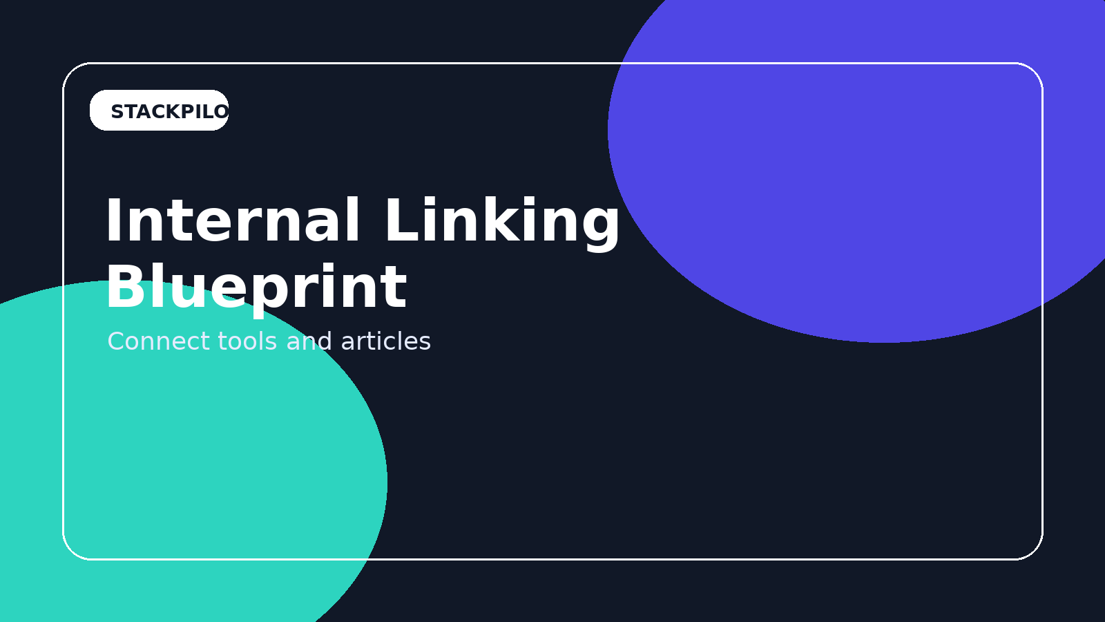 Internal linking map between tools and content pages